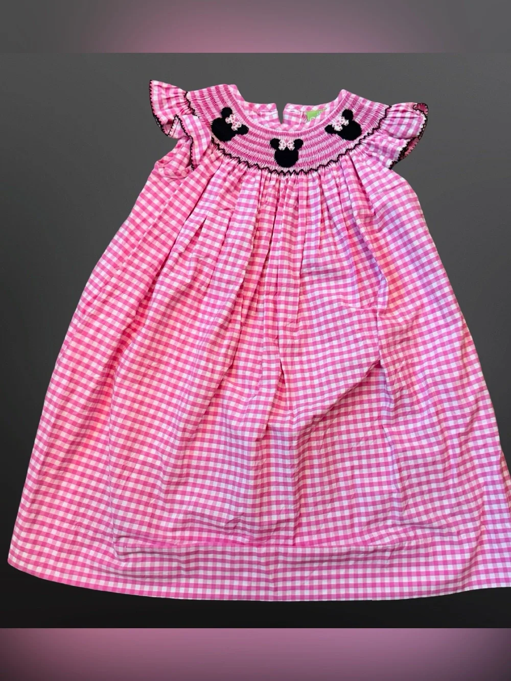 🎀 Classic Whimsy Minnie Mouse Gingham Dress | 2T